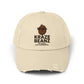 Kraze Beanz Distressed Cap — Vintage Coffee Logo Hat ("Kraze Beanz: Get Kraze. Stay Caffeinated.")