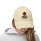 Kraze Beanz Distressed Cap — Vintage Coffee Logo Hat ("Kraze Beanz: Get Kraze. Stay Caffeinated.")