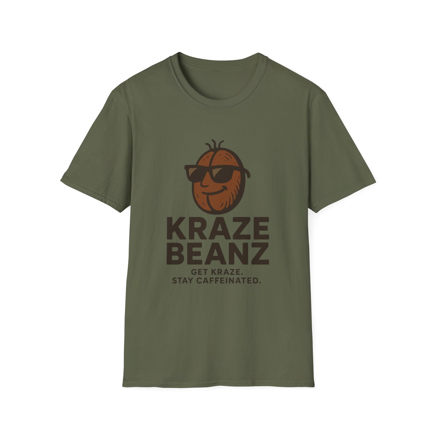 Kraze Beanz Coffee Tee — Get Kraze. Stay Caffeinated. Casual Graphic T-Shirt